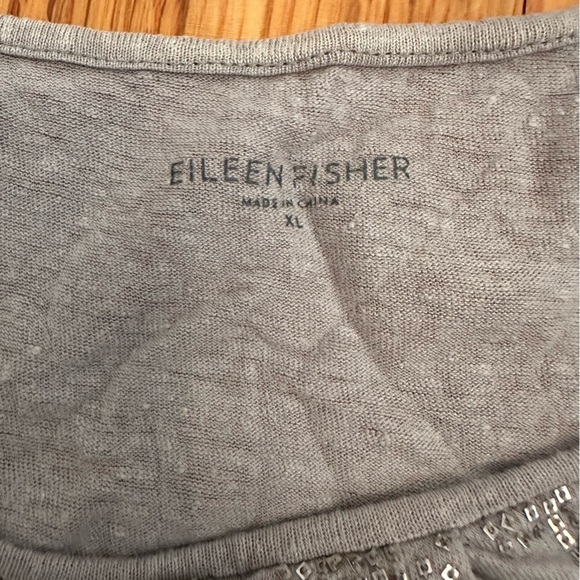 EILEEN FISHER Sequin Light Knit Gray Tank Top Size XL(v) - Picture 6 of 12